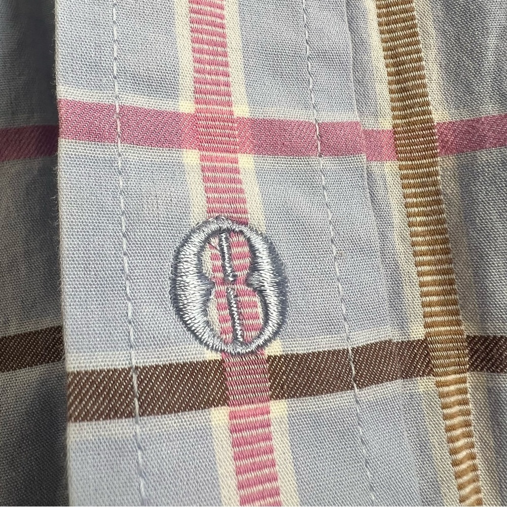 Men's Bill Blass Multi-Color Plaid Button-Down Shirt - Size XL - Picture 4 of 6